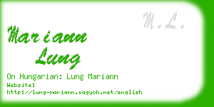 mariann lung business card